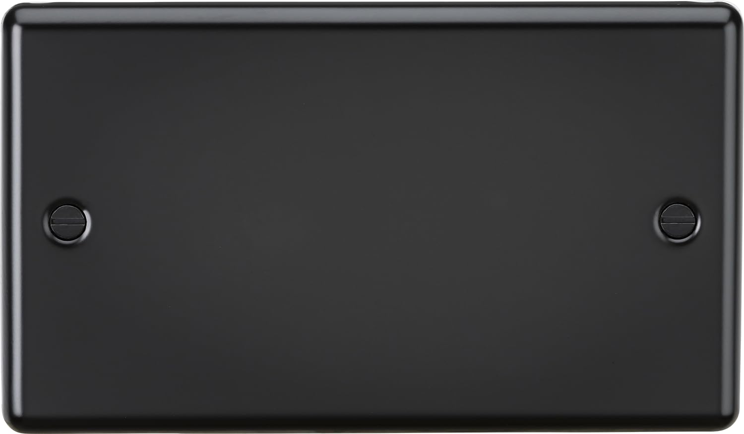 Knightsbridge 2G Blanking Plate - Matt Black — image 1