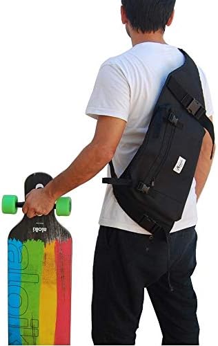 Sac à Dos pour Donner Le Longboard, Surf Skate ou Skateboard Complet, idée de Cadeau Saint Valentin. Couleur Noir