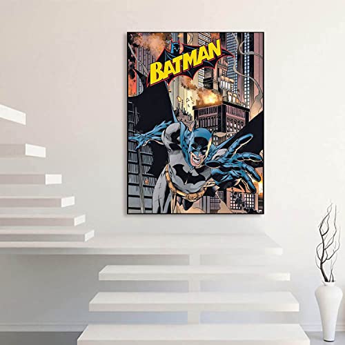 Bestact Diamond Painting Kits,Batman Diamond Art Kit for Adults Full Round Drill,Paint with Diamond for Gift,Wall Decor
