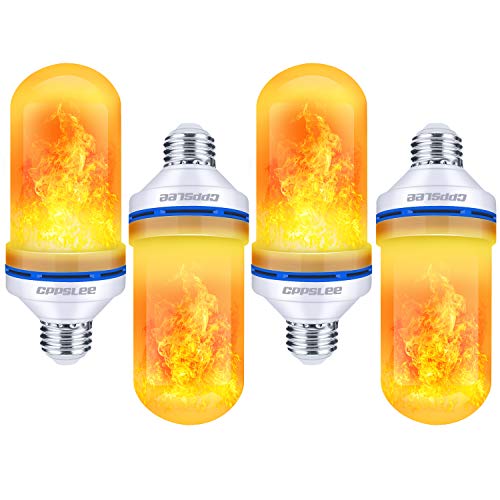 CPPSLEE Led Flame Effect Light Bulb, 4 Modes Flame Lights Bulbs, E26