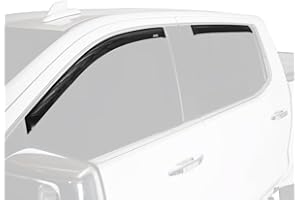 Auto Ventshade [AVS] In-Channel Rain Guards For 2009 - 2024 Dodge Ram 1500 (19-24 Classic Body Only); 2010-2025 Ram 2500 & 3500 Mega/Crew Cabs | Window Vent Visors, 4 pcs. - Smoke | 194109