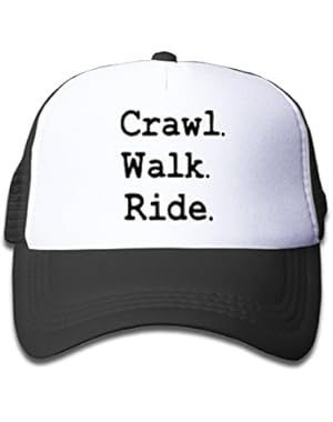 Youth Crawl Walk Ride Mesh Football Caps Black