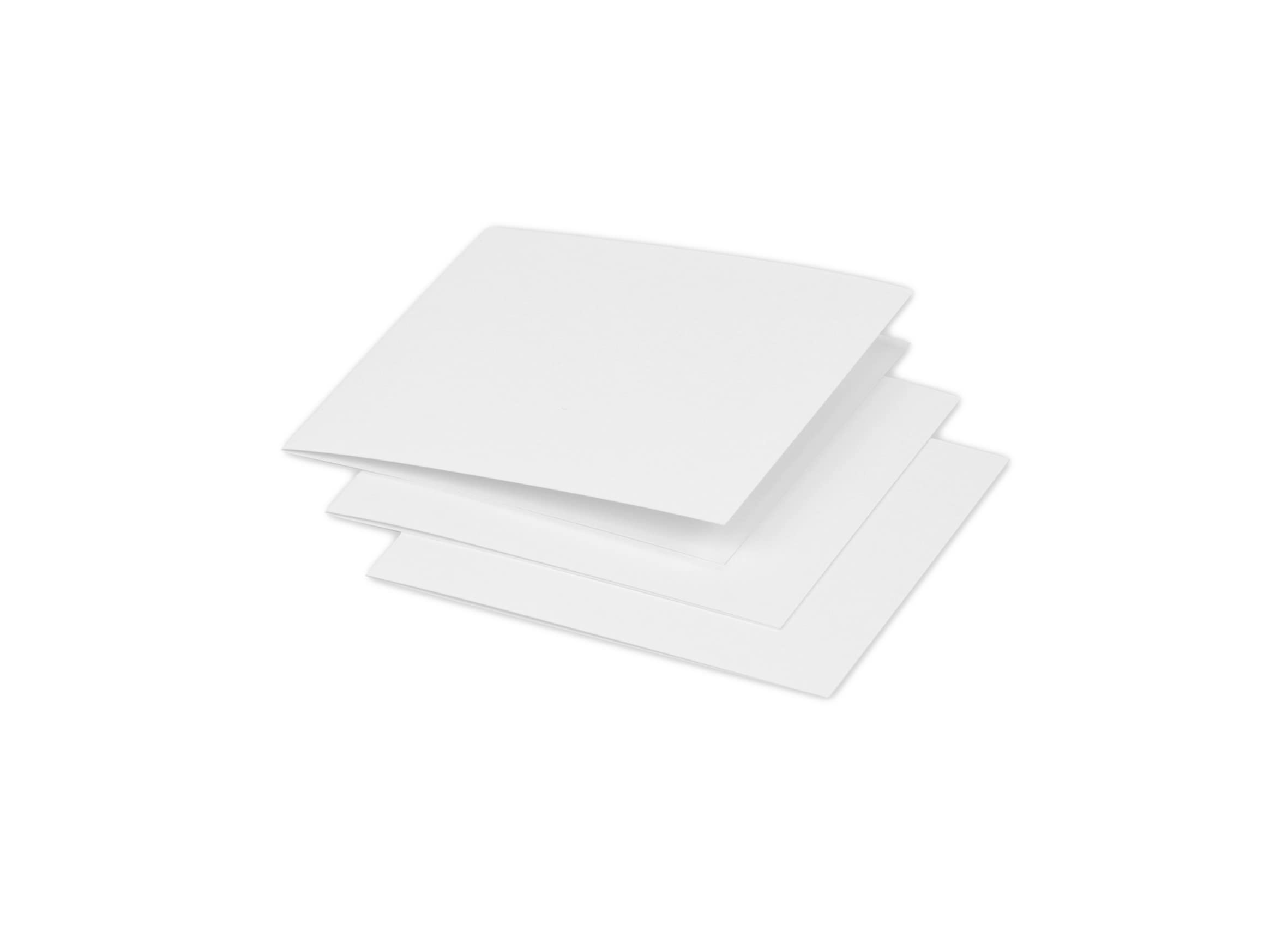 Clairefontaine 16116C Pack of 25 Double Cards Square (11.6x11.6cm) 210gsm White Event Correspondence Invitation Cardboard Pollen range Smooth Premium Paper — image 1