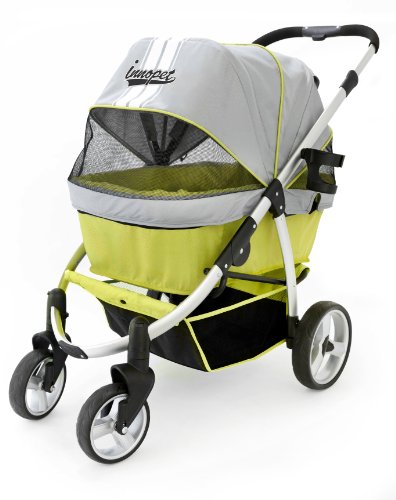 InnoPet Pet Stroller, IPS-06/Green, Dog Carrier, Trolley, Trailer, Buggy Retro. Foldable pet Buggy, Pushchair, pram for Dogs and Cats