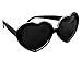 Coco&de Lolita Metal Heart Shaped Frame Cupid Sunglasses (Black, 58)