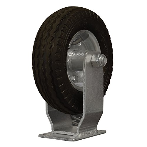 Caster 6 INCH AIR-Ride Fixed 375 lb Pneumatic Rubber, Standard Plate 1-3/4"x2-7/8"
