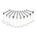 Charisma Small Nose Studs Stainless Steel Nose Ring Stud Colorful Nose Piercing Jewelry Tiny Bone Studs for Women Men Hypoallergenic 20G (10pcs,Multi-Color,1.8mm)