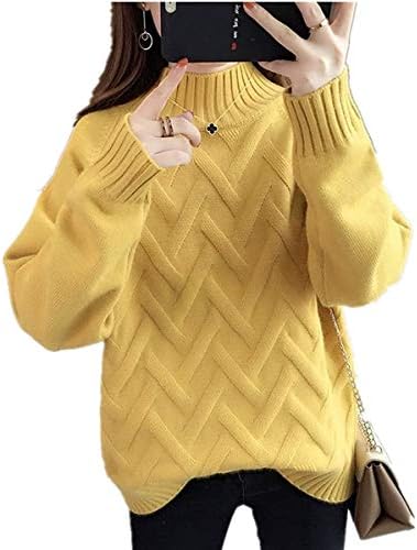 ハイネック ニット レディース セーター トップス プルオーバー ボトルネック 長袖 秋冬 無地 新色追加 ゆったり