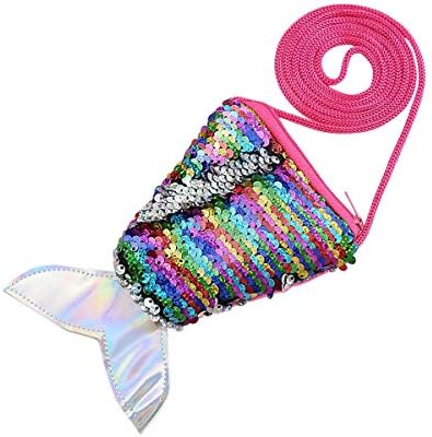 Mermaid Sequins Plush Little Bag - Filled with Toy Surprise – Fun, Style, Toy – Perfect Novelty Gift for Girls 3 to 10 Years Kids