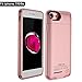BIGFOX for iPhone 7 Battery Case, for iPhone 8 Charging Case Magnetic Rechargable External Battery Case 3000mAh Slim Extended Backup Power Bank Case Bank Cover for iPhone 6/6S/7/8[4.7inch] (Rose Gold)