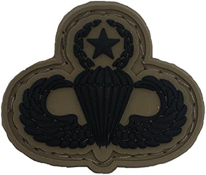 SUBDUED US ARMY MASTER PARACHUTIST PVC BADGE