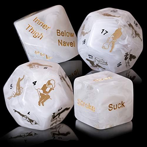 Sex Dice Sex Game for Adult Couples Prime with 34-Position Booklet | Sex Toys & Games for Adults, Beautifully Gift Packaged to Make The Perfect Couples Gift (White)