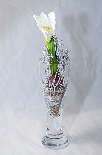 Weihnachtliche Weisse Amaryllis Tischgesteck Tischdeko Mit Kunstlichen Blumen Amazon De Handmade