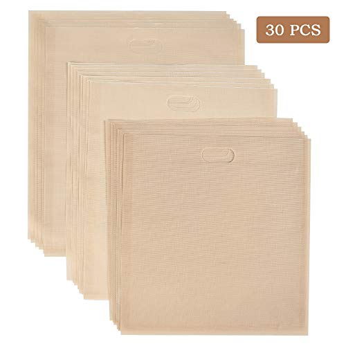 20 Pack Toaster Bags Reusable, YANSHON 3 Sizes Non-Stick Toast Bags for Heat Resistant - FDA Approved, Perfect for Grilled Cheese Sandwiches, Chicken, Pizza, Pastries, Panini - Thumbnail 7