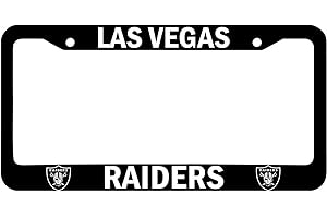 HDTVTV 1Pc for Raiders Black License Plate Frame,Metal License Plate Tag Gift for Raiders Fans