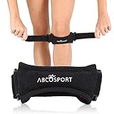 Patella Knee Strap for Knee Pain Relief for Hiking, Soccer, Basketball, Volleyball & Squats (1 Piece), Black