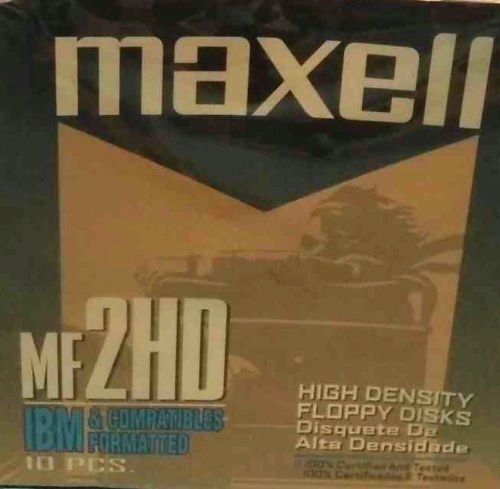 Maxell 5.25 HD 1.2MB Formatted IBM Md2HD (10-Pack) (Discontinued by Manufacturer)