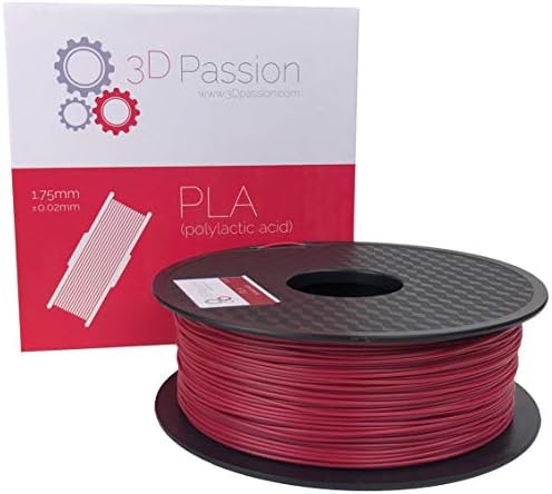 3D Passion Burgundy PLA, 1.75mm, Tolerance: 0.02mm