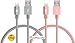 LAX Nylon Braided [Apple MFi Certified] Fast Charger iPhone Lightning Cable, iPhone Cord Compatible with iPhone 14/13 /12/11 Pro Max/XS MAX/XR/XS/X/8/7/6S/6/SE/iPad, iPod & More -(6FT-Gray+Rose-2 PK)
