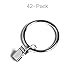 Alytimes 42-Pack Silver Metal Curtain Rings with Clips (1