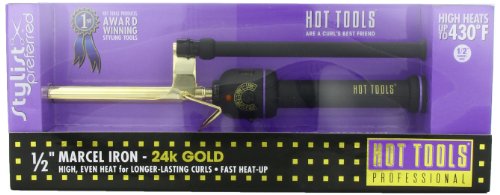 Hot Tools HT1107 Mini Professional Marcel Curling Iron with Multi Heat Control, 1/2 Inches