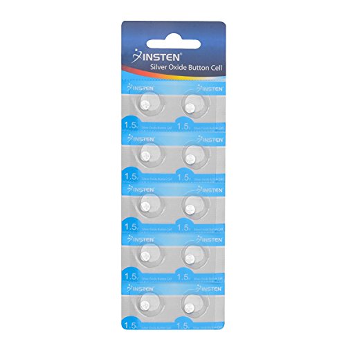 Insten SR521SW Silver Oxide Batteries Button Coin Cell Watch Battery [10 pcs-Pack]