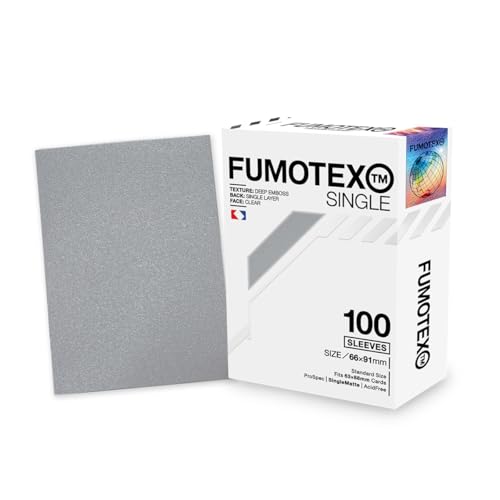 FUMOTEX SINGLE SLEEVE (フモテックス シングル スリーブ) 100枚入 トレーディングカード エンボス加工 高透過性クリア シルバークロム