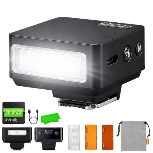 Godox iT20 R iT20R TTL Auto Mini Blitz für Ricoh GR IIIx GR III GR III HDF, TTL/Manuelle Modi, Magnetische Farbfilter Inklusive, 1,5s Recycling, Blitz