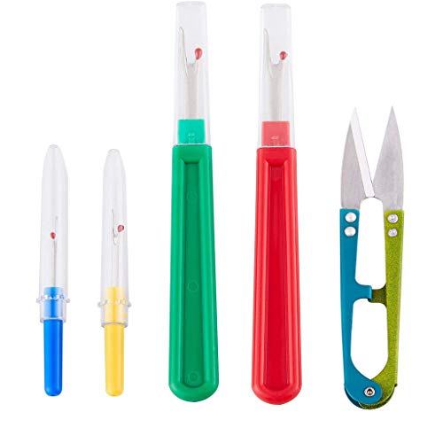 Eraimp Embroidery Tailor U Sewing Trimming Thread Clippers Scissors Cutter Nipper 8 Pieces Thread Seam Remover Stitch Unpicker Thread Cutter Tools Sewing Art Work,Threading,Needlework - Thumbnail 5