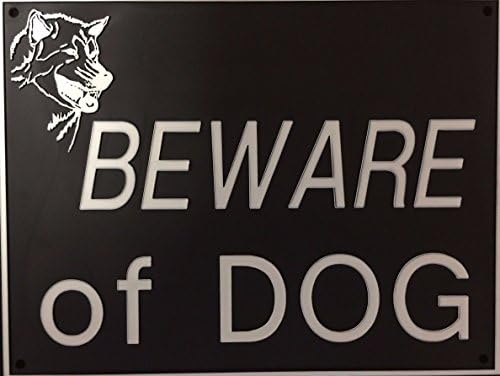 Beware Of Dog Sign by Doggie Dooley 11.75 X 9
