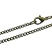 (5 Pack) 24 Inch Chain Bronze Plated Flat Curb Link 2mm Chain Necklace Making