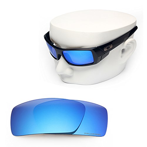 OOWLIT Replacement Sunglass Lenses for Oakley Gascan POLARIZED (Blue, Blue Mirror-Polycarbonate Polarized)