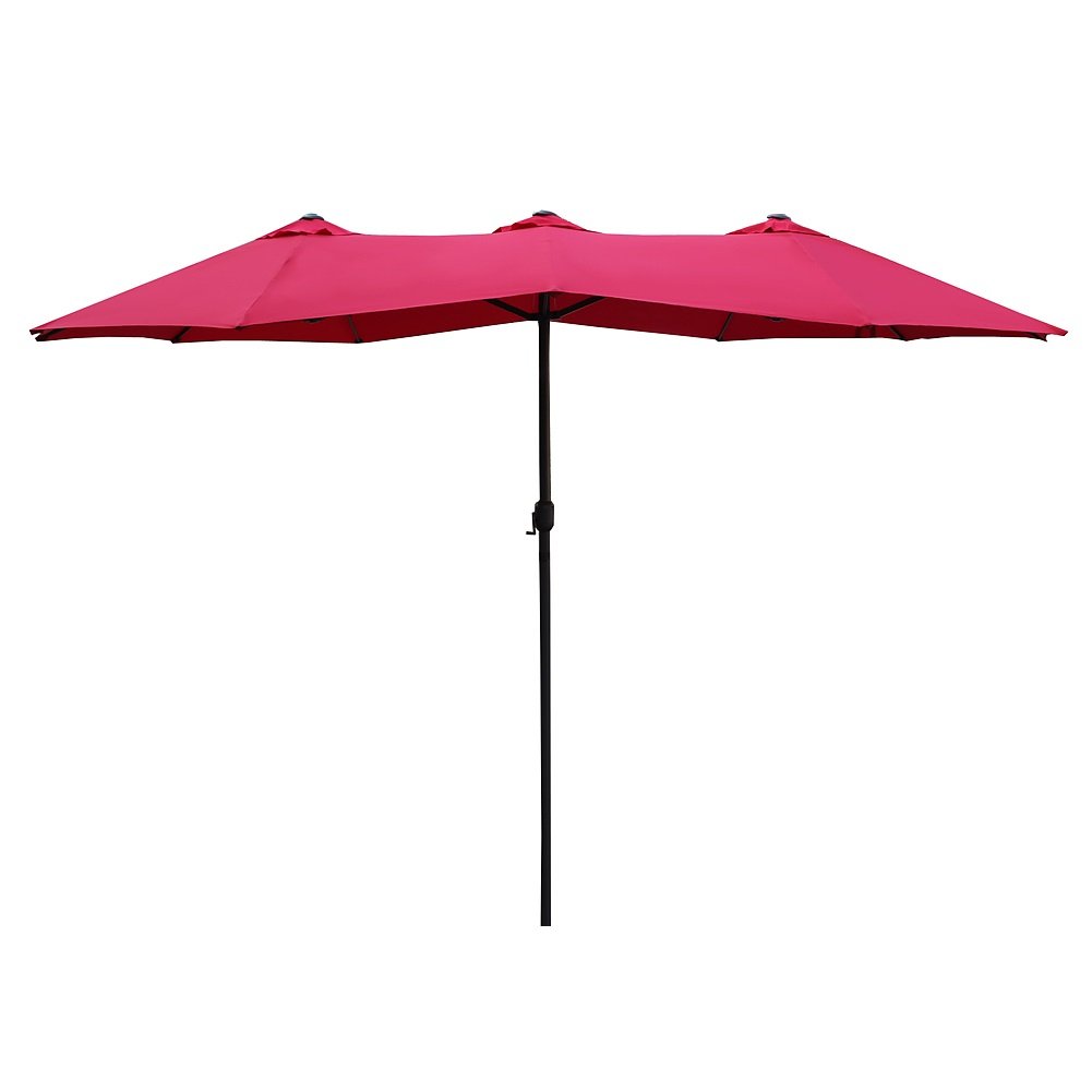Le Papillon 14 Ft Market Outdoor Umbrella Double Sided Aluminum