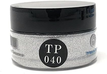 TP Dipping Powder 1 oz. Advanced polymer dip powder color (TP40 Silver Sparkle)