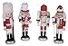 Christmas Nutcracker Ornaments Set | Traditional Nutcracker King Christmas Decor Theme | 100% Wood | 4 Pack Variety of 5.5 inch Nutcrackers