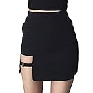 Sunsent Women's Sexy Spy Mini Skirt Asymmetrical Black High waist Female Jupe NEW Design Personality Party Skirt