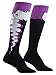 Bride of Frankenstein Knee High Tube Socks (Black/Purple, 5-10)