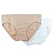 Fruit of the Loom Big Girls' Seamless Bikini Brief, Sand/White, Large(Pack of 2)