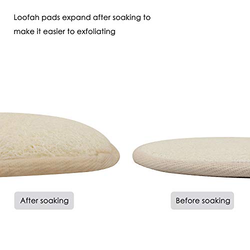 10 Packs Exfoliating Loofah Sponge Pads,Large 4x5.7-100% Natural Luffa and Terry Cloth Materials,Loofa Sponge Scrubber Body Glove Close Skin for Men and Women,Perfect for Bath Spa and Shower (10 pack)