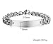 Free Engraving Stainless Steel ID identification Link Bracelet Bangle for Women,,Width 8mm,8.4
