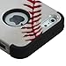 Wydan Case for iPhone SE 5 5S - TUFF Hybrid Hard Shockproof Case Heavy Duty Protective Phone Cover - Baseball for Apple