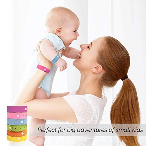 Anti Mosquito Wristband, Repellent Bracelet with Natural Citronella Oil, Safe for Kids, Pack of 6 - Thumbnail 4