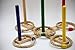 Sports Festival Wooden Ring Toss Game Set Comes with 5 Colors and 5 Rope Rings Carrying Case Compact and Easy to Use Portable