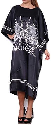 Secret Collection Womens Long & Short Kaftans Floral Ladies Maxi Dress, Oversized Nightwear