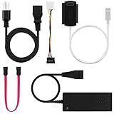 USB Hard Drive Converter, Fosmon USB 2.0 to IDE / SATA Converter Cable with AC Adapter
