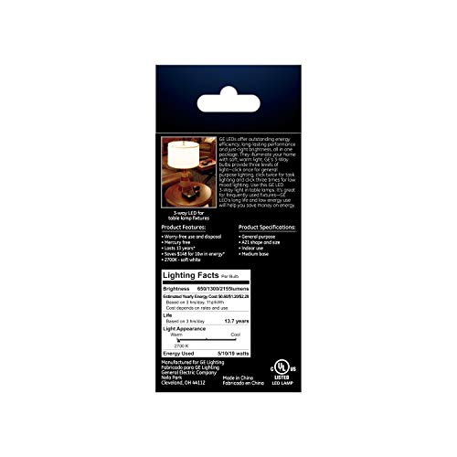 GE Soft White LED 3-Way Bulb - Image 3