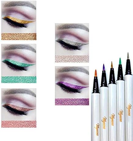 Glitter Liquid Eyeliner 5 Metallic Colors Kit