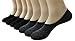 FIXBODY Men's No Show Casual Thin Non-Slip Cotton Low Cut Pure Color Socks 7 Pairs Fit (6-12) ((Pure Black + Grey)_7 Pairs)