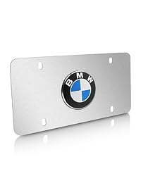 BMW   Marco satinado de placa   Logotipo de la marca BMW
