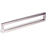 60 Inch Square Rectangle Flat Shape Bar Stainless Steel Modern Contemporary Entry Door Handle Bar Pull Shower Glass Sliding Barn Door Interior Exterior Door Pull Push Brushed Nickel Satin Finish